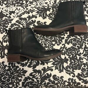 Lucky Brand Black Leather Ankle Booties